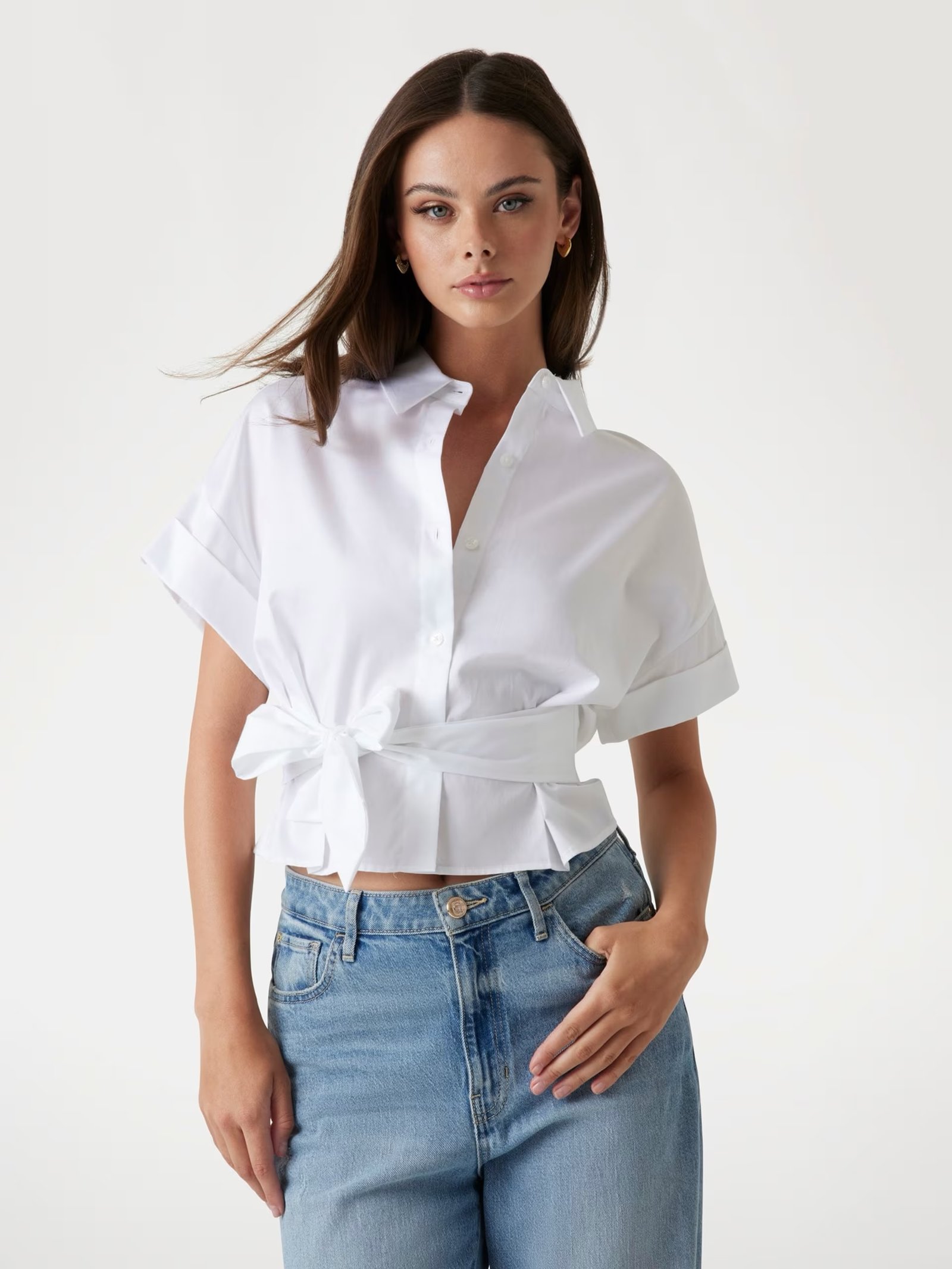 GUESS
Camicia stretch con cintura

W5GH0WWAF10