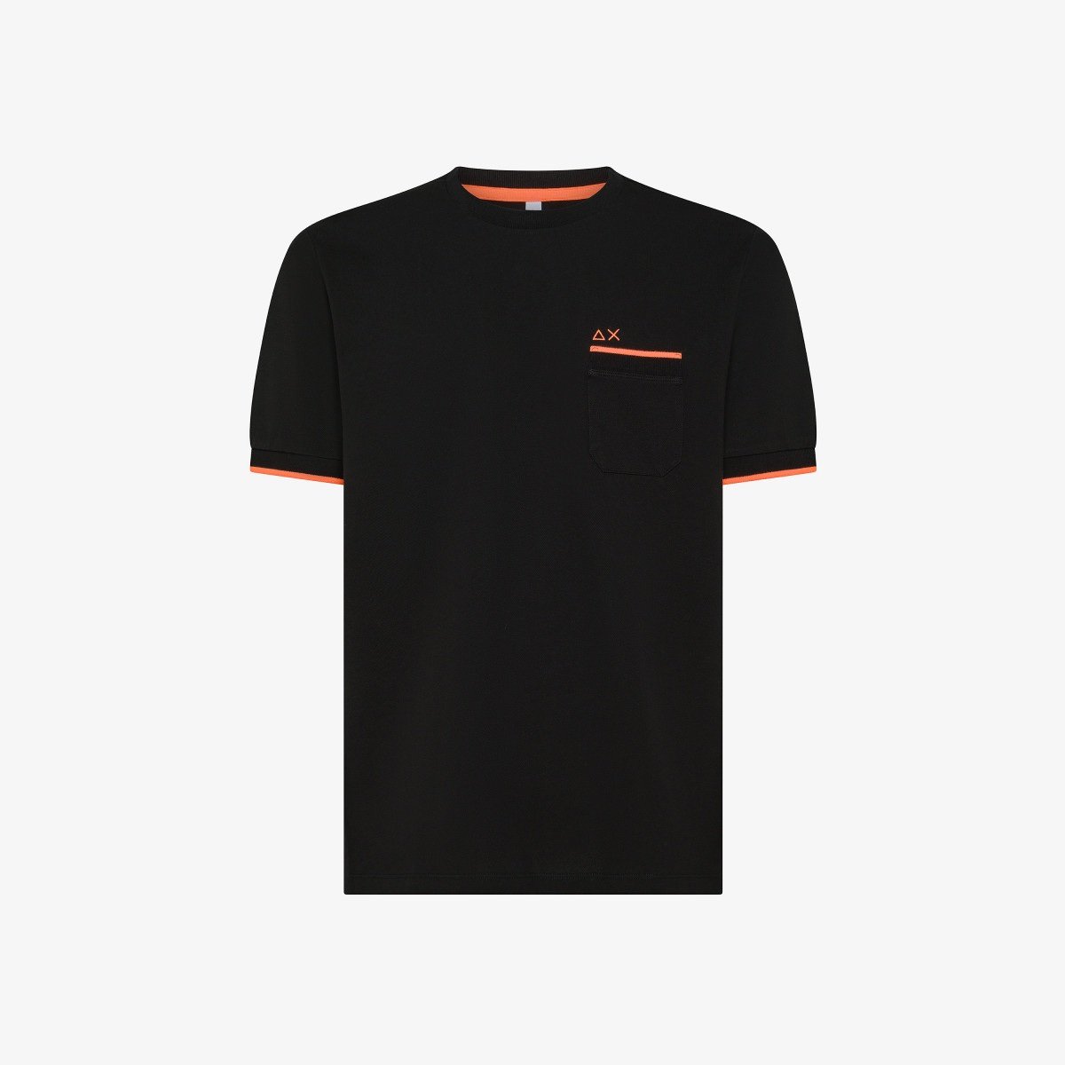 SUN68 T-shirt in piquet con logo fluo
CODICE T35124