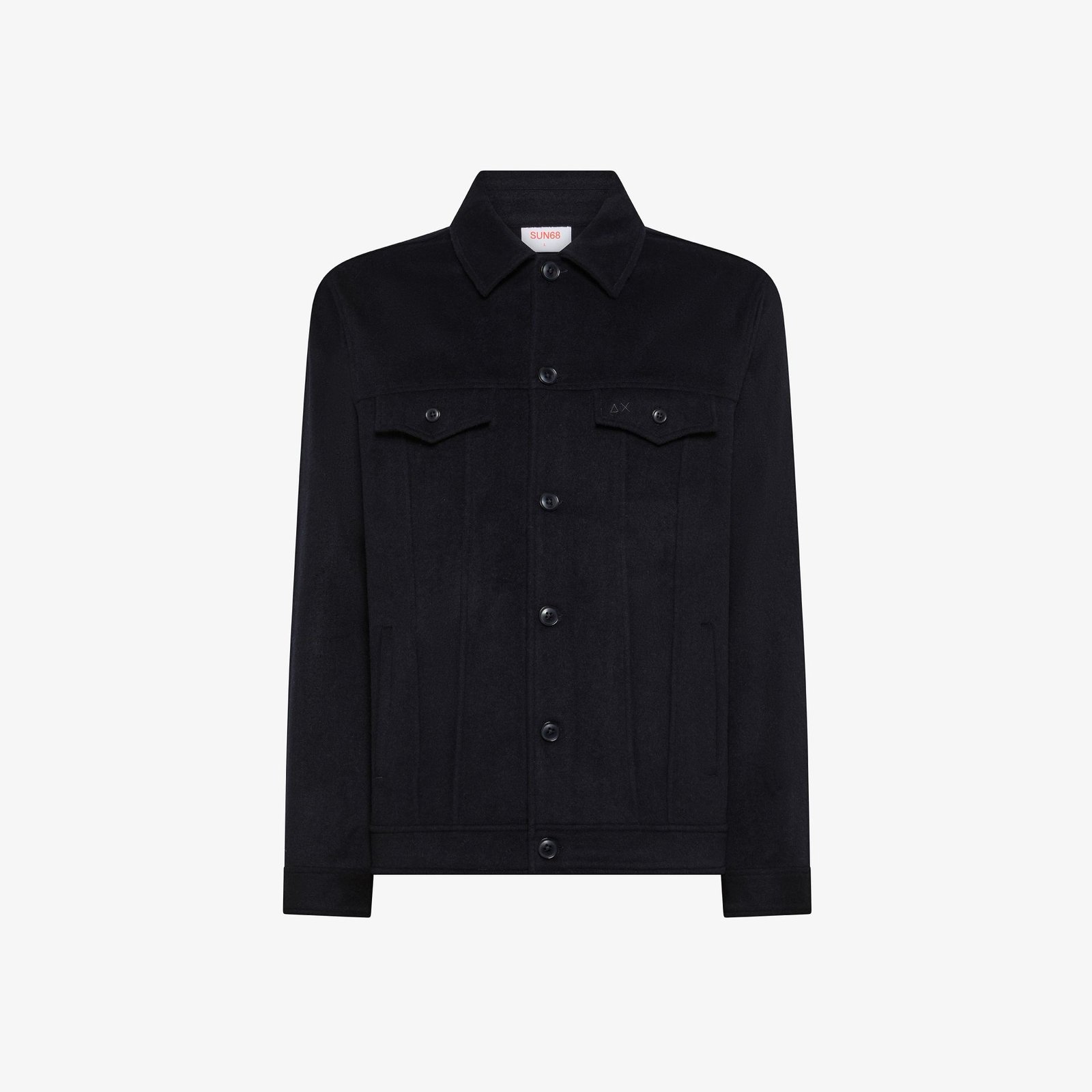 SUN68

Giacca overshirt in panno di lana navy blue
S45110