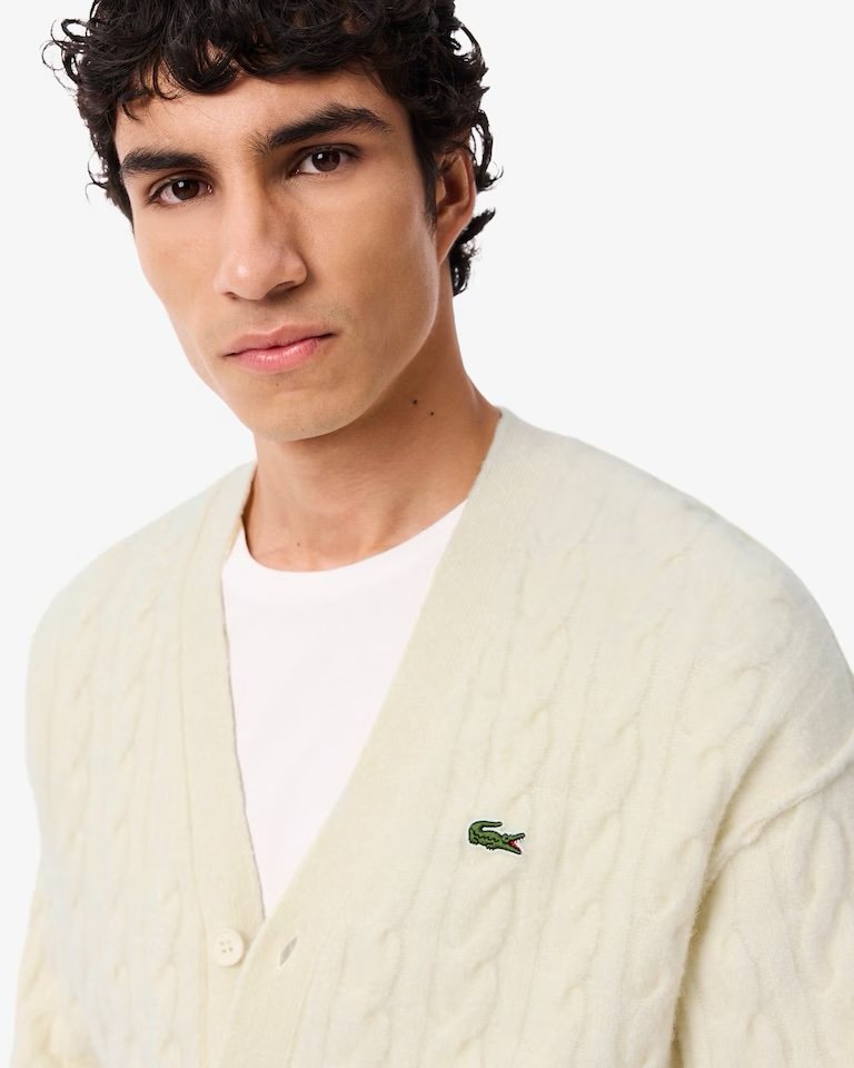 LACOSTE 
Cardigan in lana a trecce
REF. AH5981-00 - immagine 3