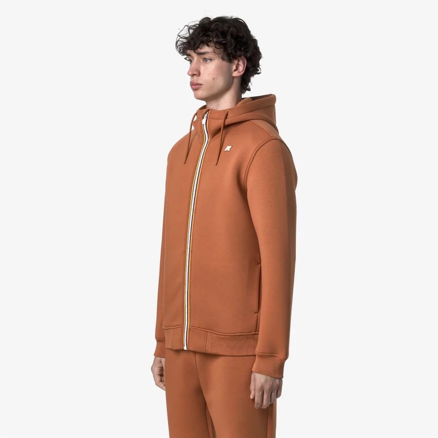 K-WAY 
RAINER SPACER ORANGE ADOBE
Giacca Fleece Calda Uomo arancione con Cappuccio Regolabile
Style: K2141DW - Color: WGG - immagine 2