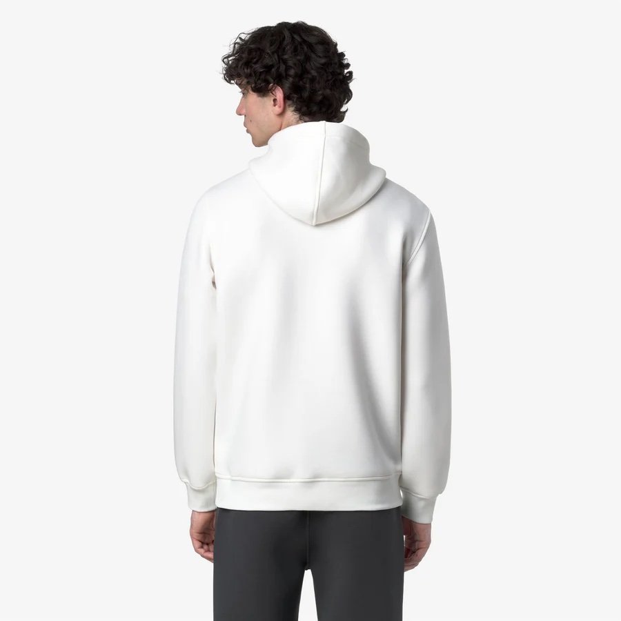 K-WAY 
RAINER SPACER WHITE GARDENIA
Giacca Fleece Calda Uomo Bianco con Cappuccio Regolabile
Style: K2141DW - Color: X42 - immagine 3