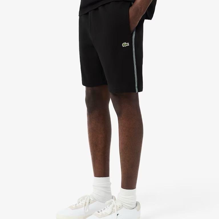 Shorts Lacoste in tessuto felpato con striscia con logo regular fit G0886