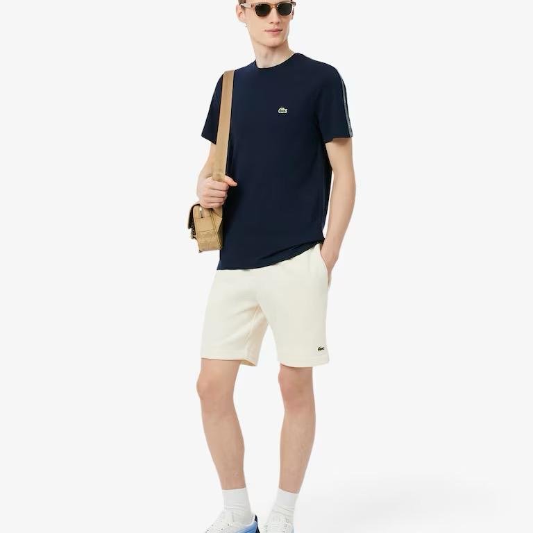 T-shirt Lacoste con fascia a righe con marchio - immagine 2