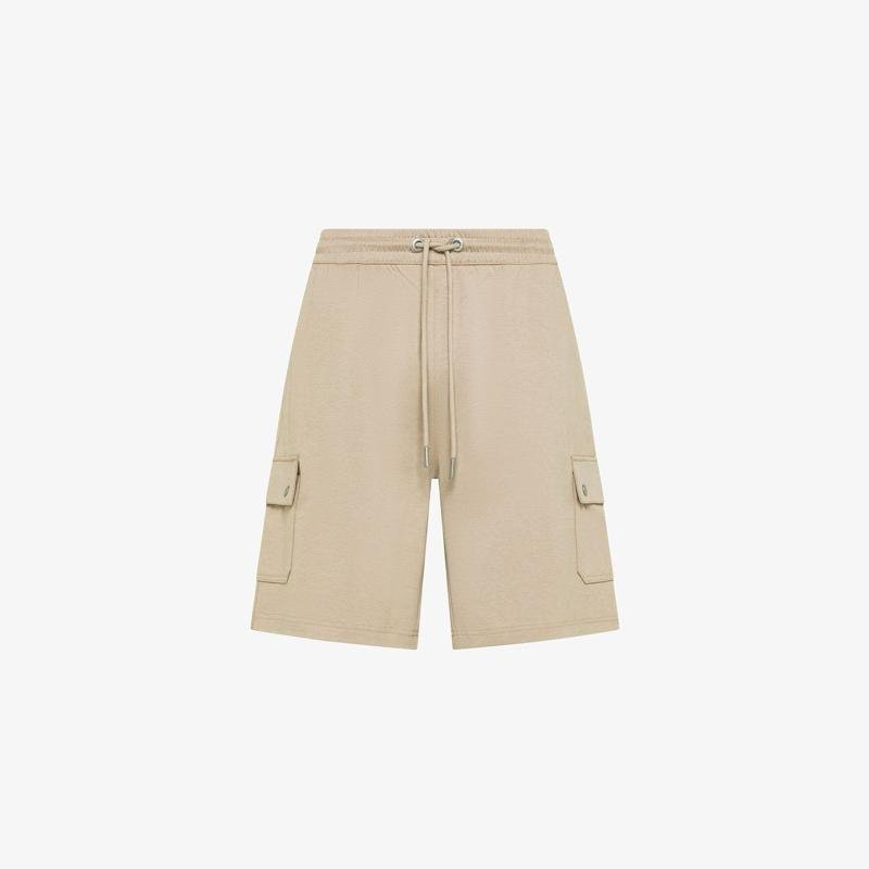 Bermuda cargo Sun68 in felpa di cotone grigio stone / nero