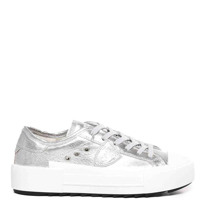 PHILIPPE MODEL Sneakers basse da donna argento Paris Haute