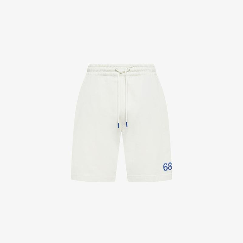 Bermuda Sun68 in felpa di cotone nero / bianco / blu navy