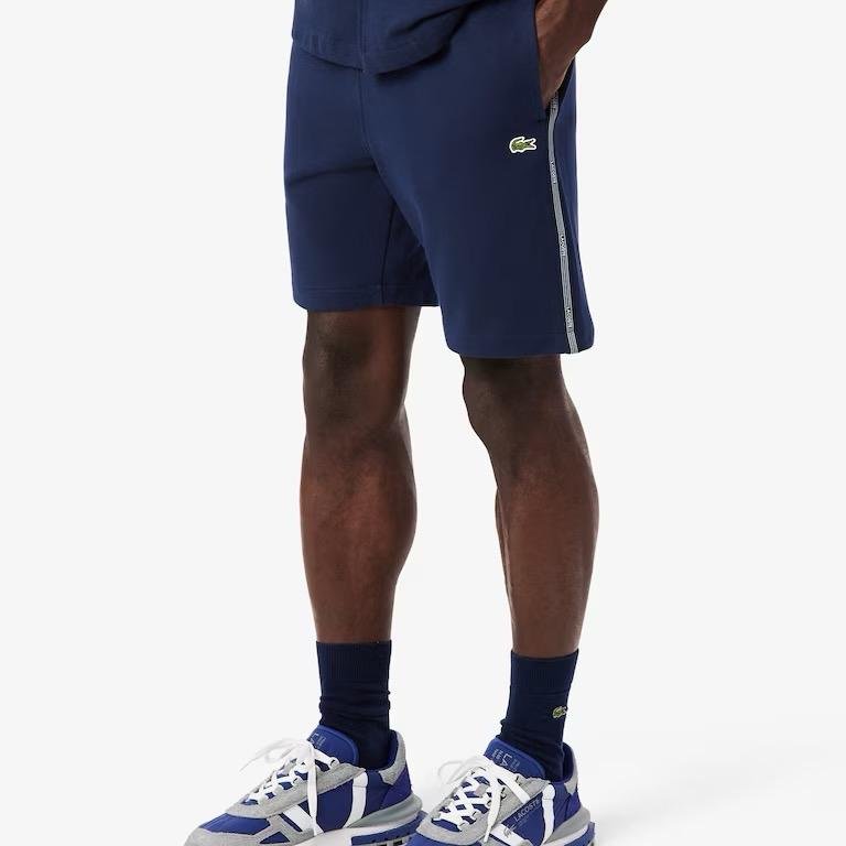 Shorts Lacoste in tessuto felpato con striscia con logo regular fit G0886 - immagine 5