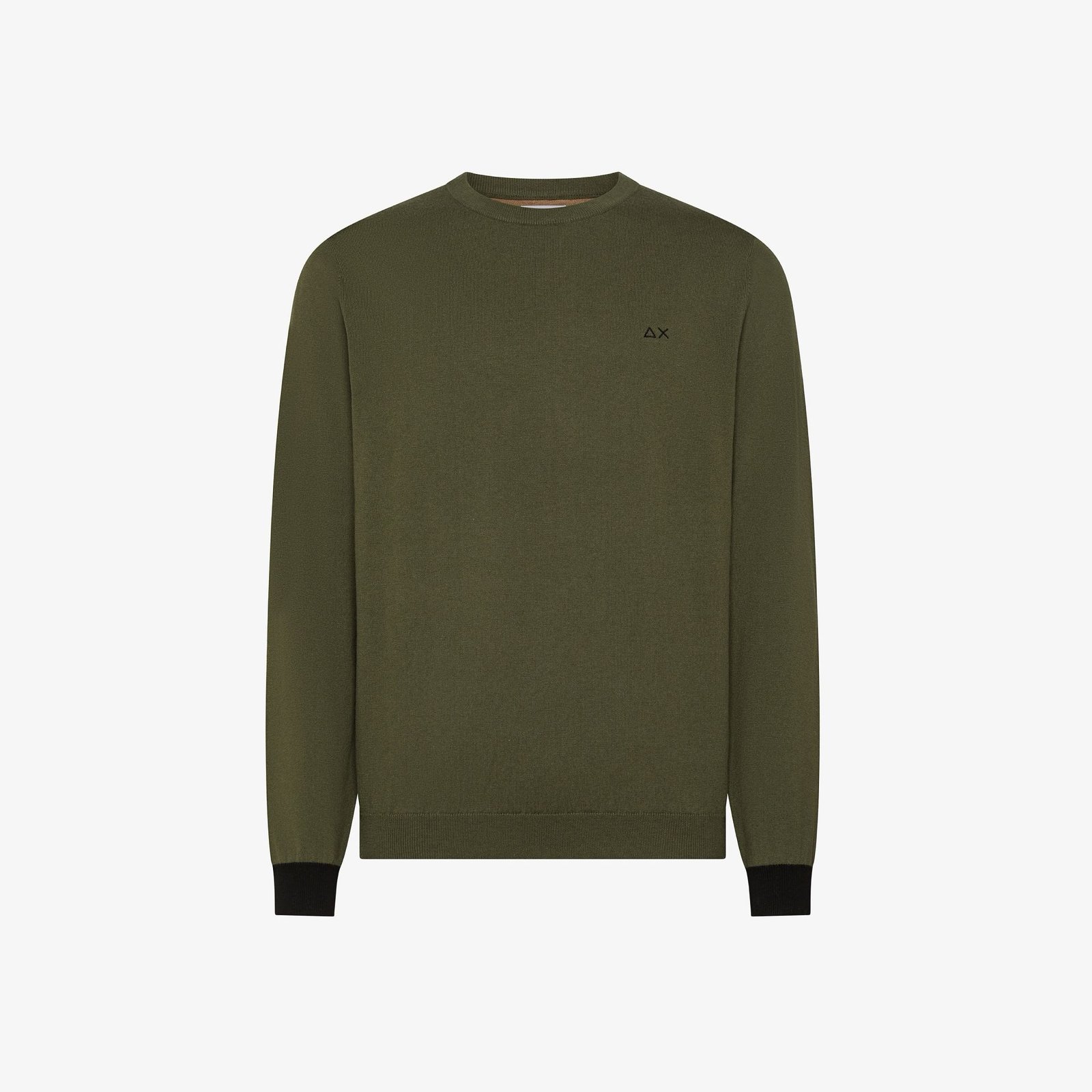 Maglia Sun68 in cotone e lana verde militare K46160
