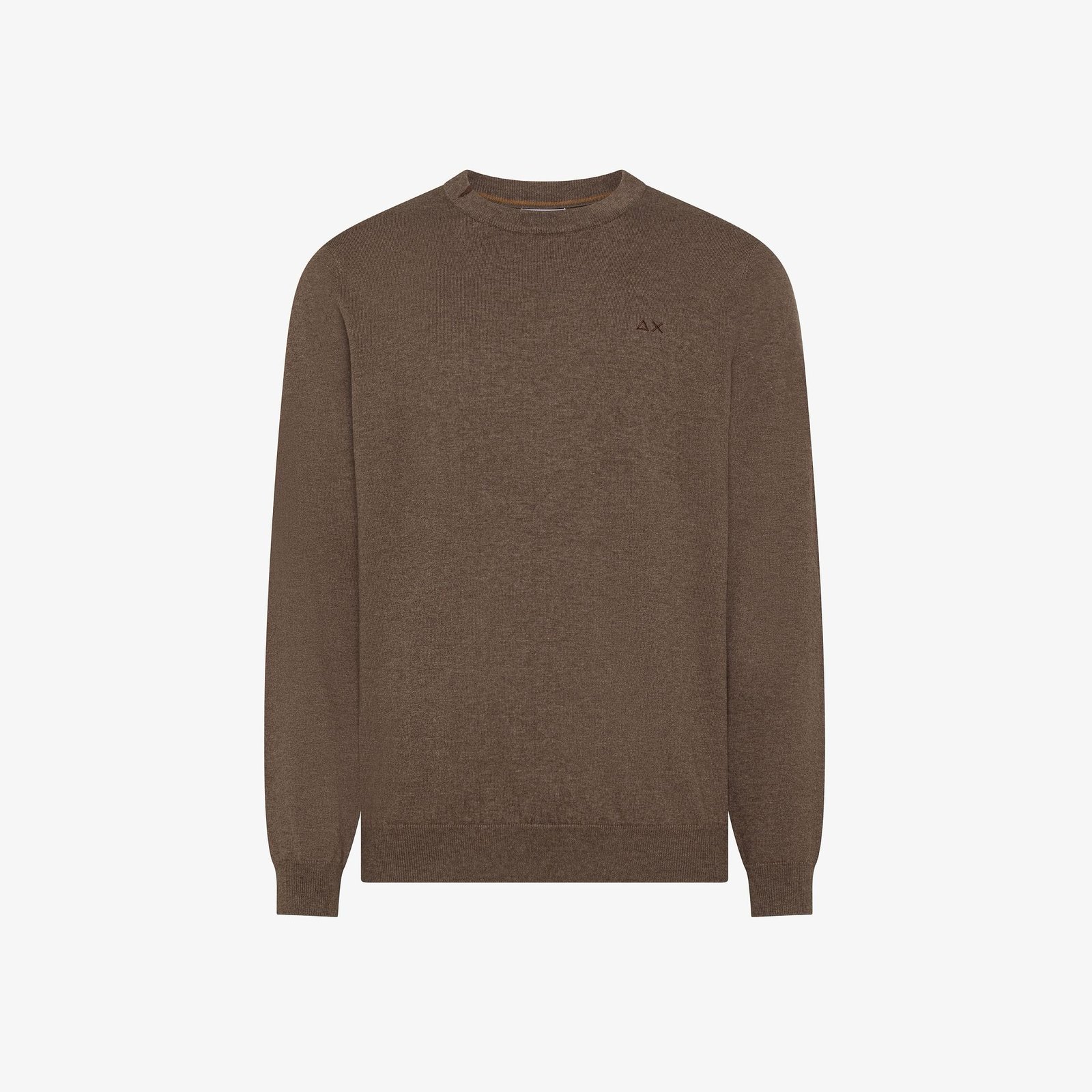 Maglia Sun68 girocollo in cotone e lana tortora K46101