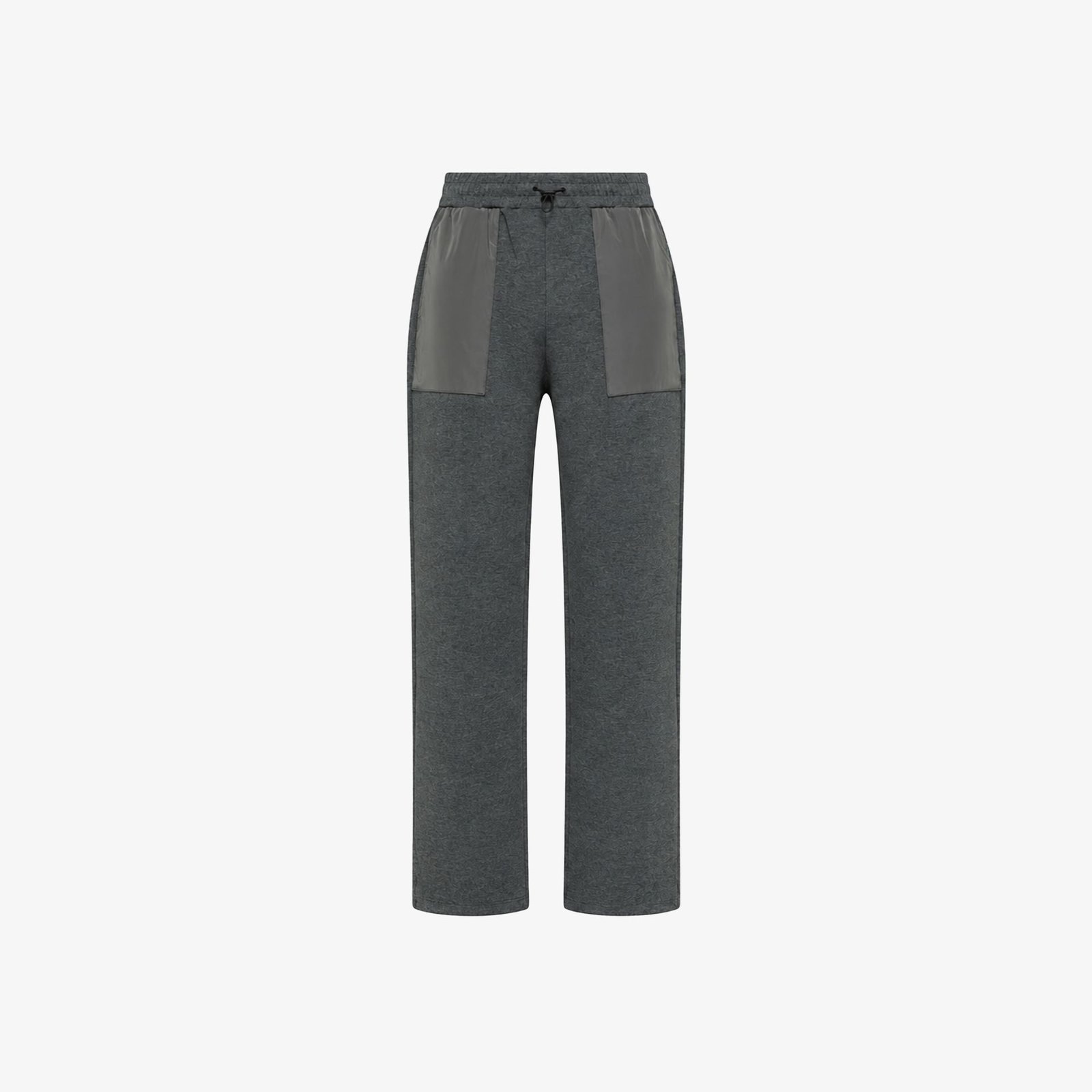 Pantaloni Sun68 jogging in felpa e nylon grigio scuro F46144