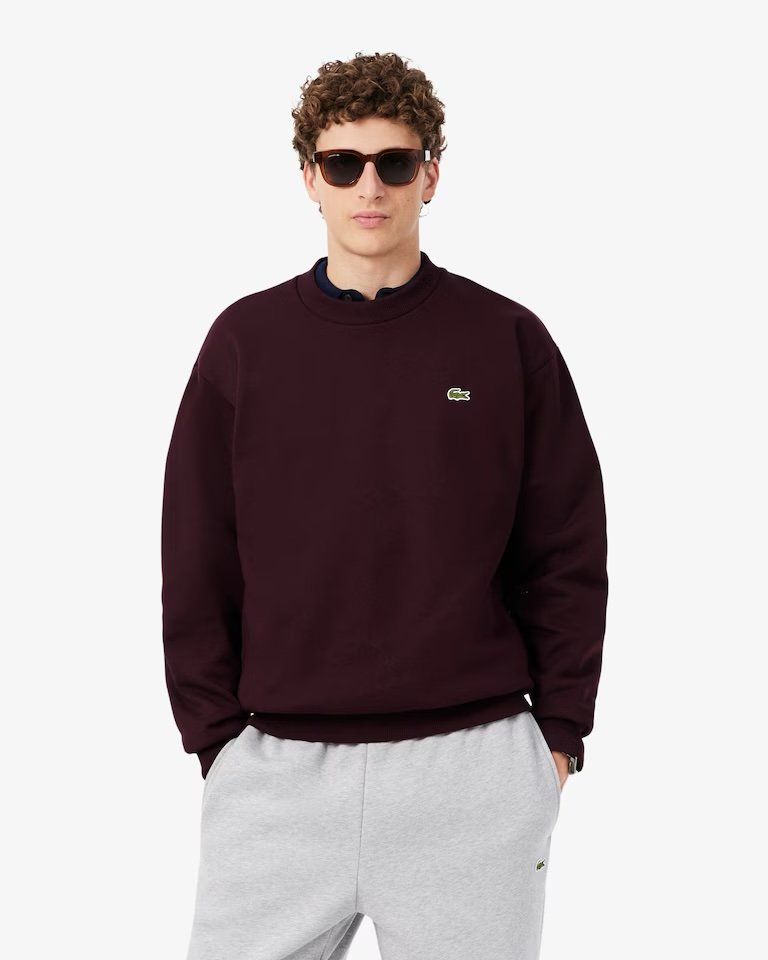 Felpa Lacoste in cotone felpato