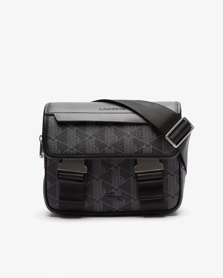 Lacoste Borsa a tracolla con patta e clip