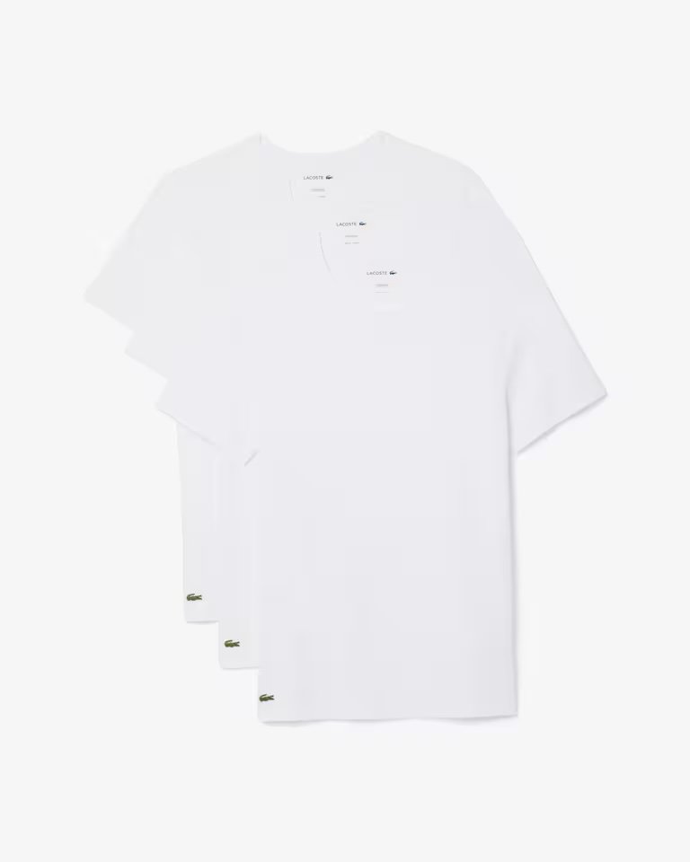 Lacoste set di 3 T-shirt bianco