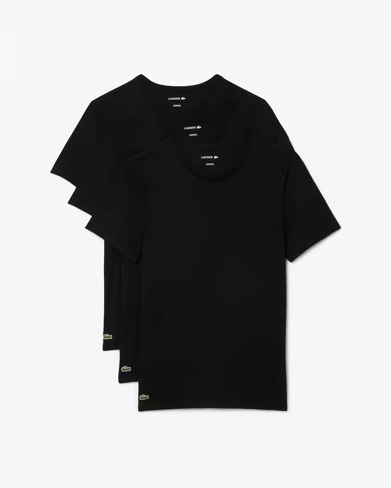 Lacoste Set di 3 T-shirt nero