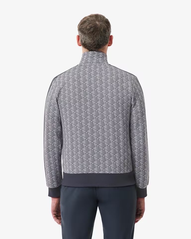Lacoste Felpa Monogram Grigio - immagine 3