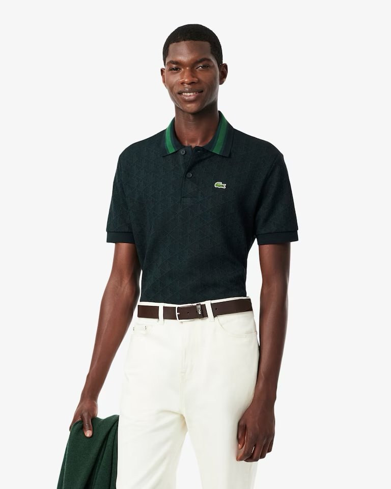 Polo Lacoste Monogram Verde