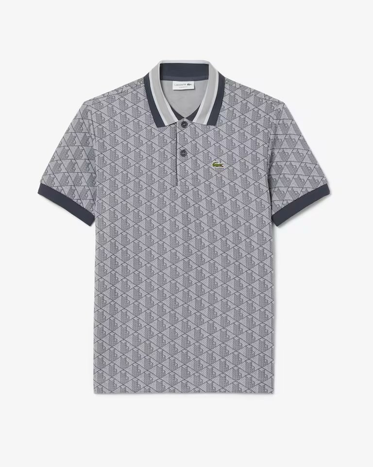 Polo Lacoste Monogram grigio