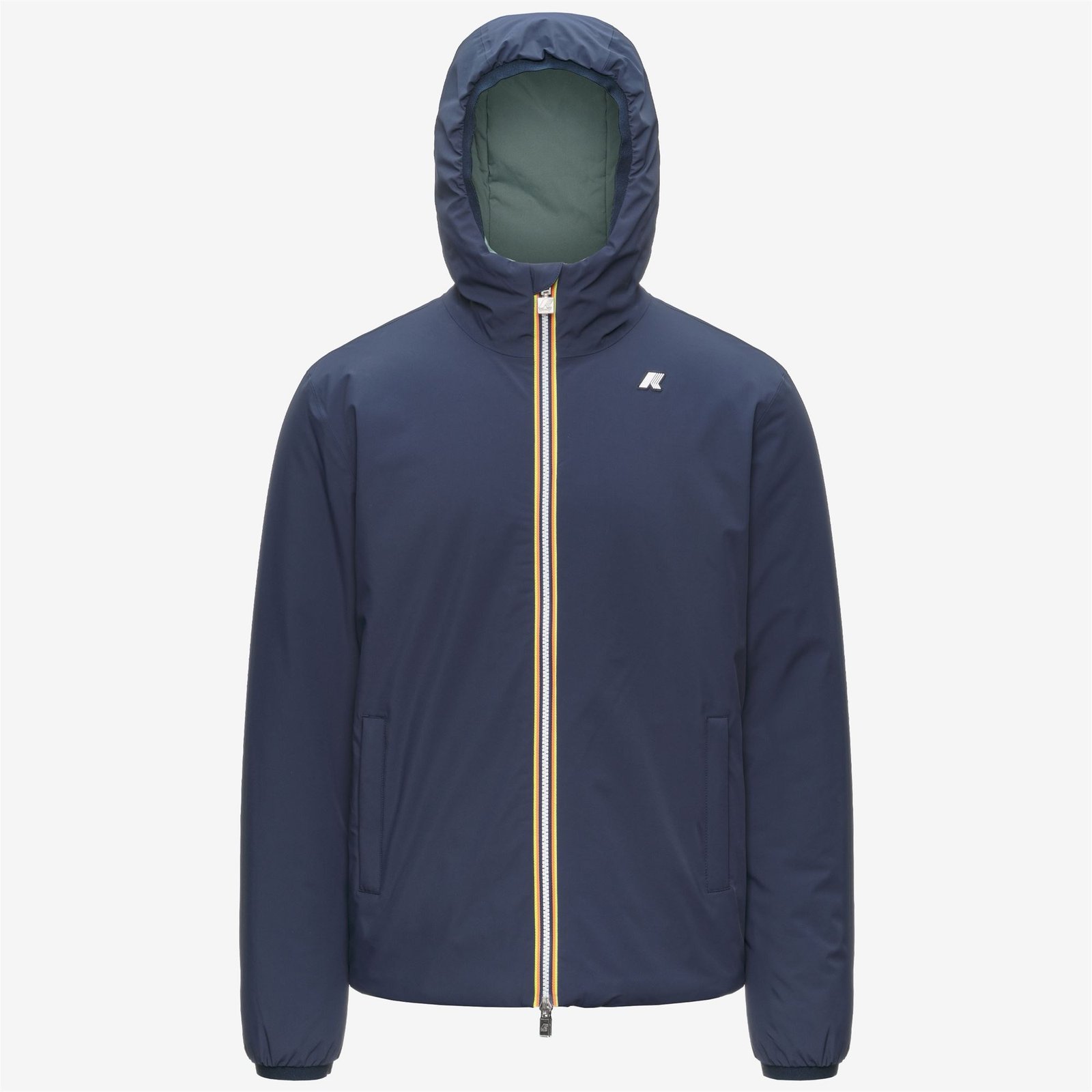 Giacca Uomo K-way Jack St Warm Reversibile Blue Depht-Green Balsam