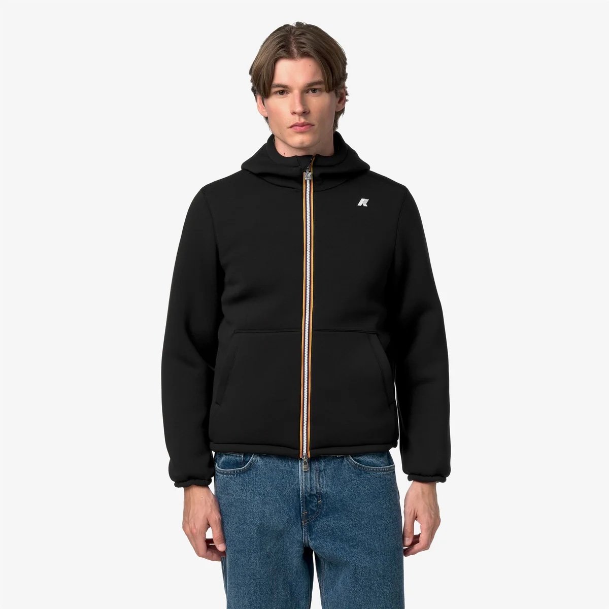 K-way Giacca Uomo Jack Spacer Nylon Reversibile Black Pure-Green Army