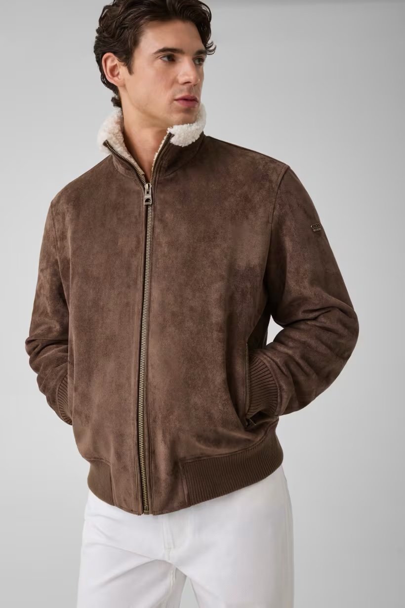 Guess Giacca Uomo in Camoscio